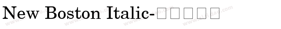 New Boston Italic字体转换